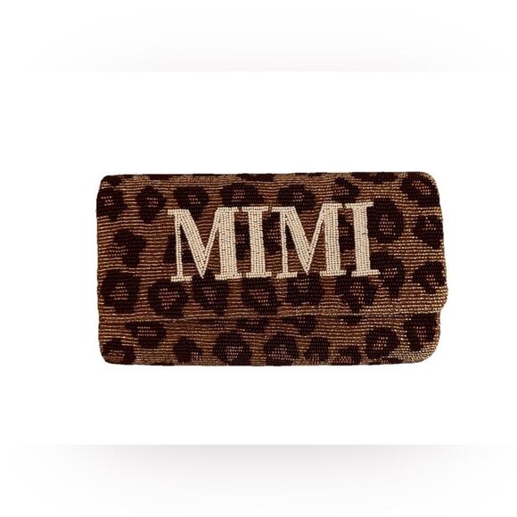 Island to East Side Custom “Mimi” Leopard Print Clutch. NWT - Picture 3 of 8